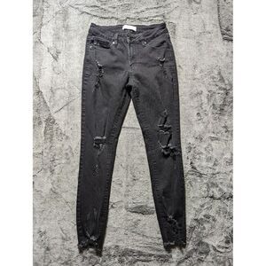 KanCan Skinny Distressed Jeans Women's Size 5/26 Black